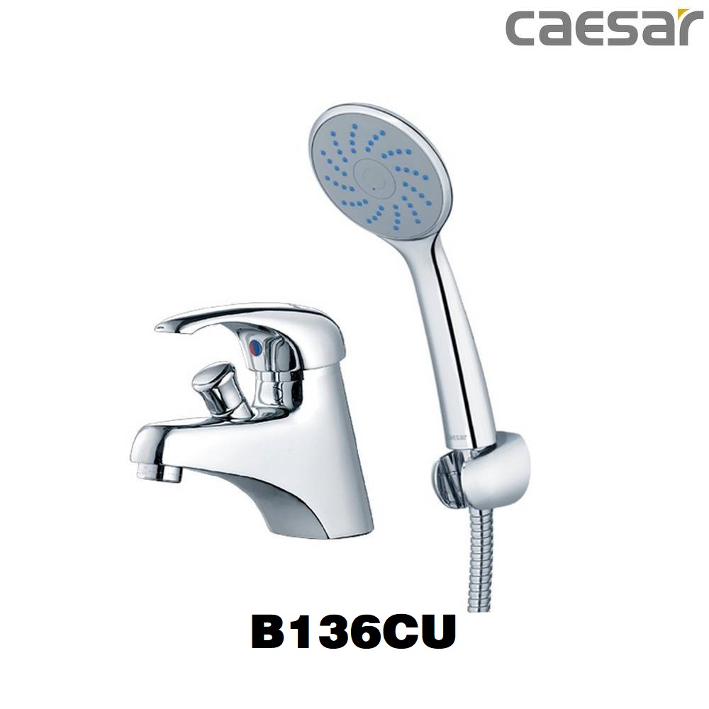 voi-lavabo-nong-lanh-ket-hop-tay-sen-caesar-b136cu